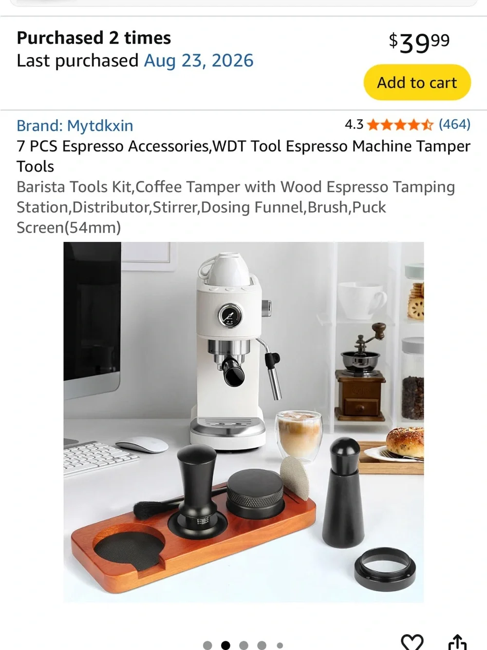 Black Coffee Barista Tool Set – Professional Tamper and Accessories